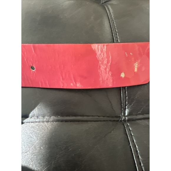 VERSACE H&M PINK‎ PATENT LEATHER BELT SIZE US Small *See Flaws*